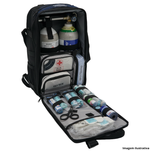 Mochila De Oxigênio Para MOB - Transporte De Oxigênio Portátil Em Motocicletas De Resgate