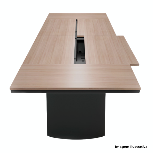Mesa Reunião Diretoria Fortline Retangular 240x120x74cm Mixer MX2412 - Portal de Adesões