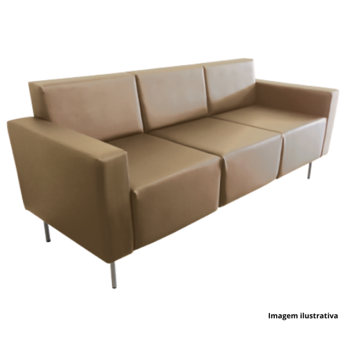 Poltrona De Espera Executiva 3 Lugares SOFFICE3LSB