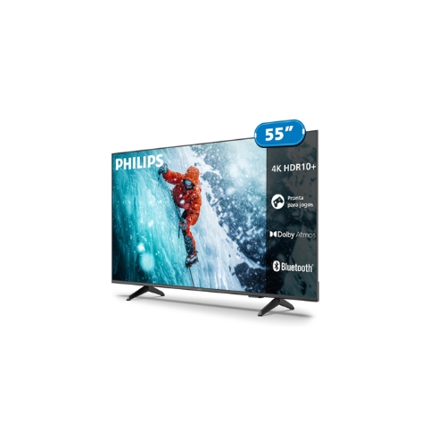 Televisor Philips 55PUG7300/78: Smart TV 55"| Led Ultra HD 4K| Comando De Voz| Google TV| Wi-fi| Bluetooth| HDMI| USB| LAN Ethernet