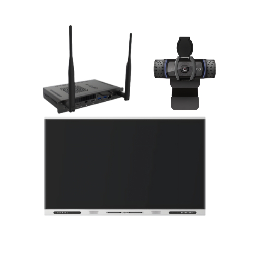 Tela Interativa 75" Dahua DHI-LPH75-ST420 + OPS Dahua DHI-SPPI7B82IS + WebCam Logitech C920e + Licença Microsoft Office Home & Business+ Antivírus + Instalação - Portal de Adesões
