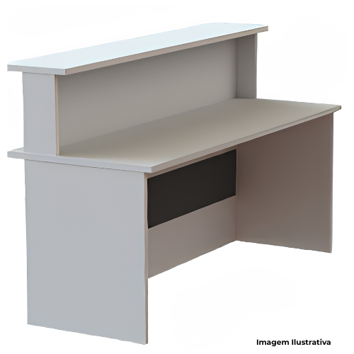 Balcão Atendimento Retangular 135x70x110cm Millus CB75140 - Portal de Adesões