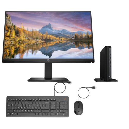 Computador Desktop HP Pro Mini 400 G9: Processador i5| 8GB RAM| 512GB SSD| Intel UHD 770| Monitor 21,5"| Suporte VESA| Garantia 5 Anos On-Site