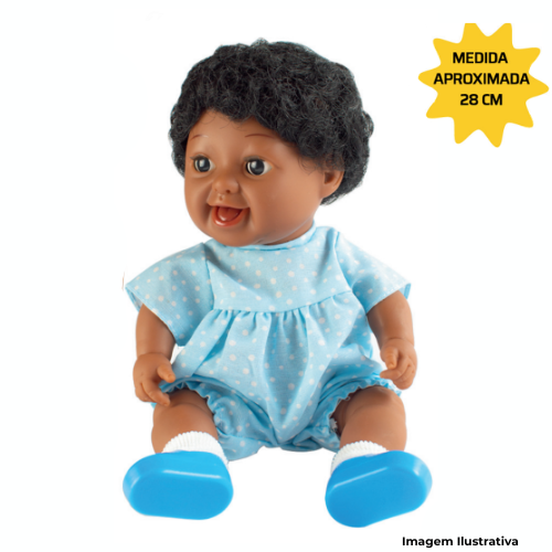 Brinquedo Boneco Menino Negro Articulado 28cm Sem Representação Anatôminca - Portal de Adesões