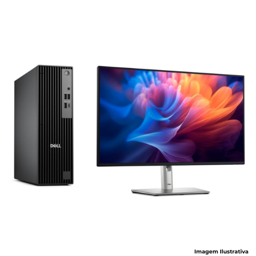 Computador Desktop Dell Pro Slim QCS1250 SFF: Processador i5| 16GB RAM| 1TB SSD| Monitor 27"| Garantia 3 Anos On-Site - Portal de Adesões