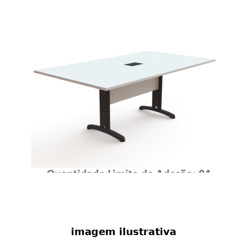Mesa Reunião Retangular 200x110x74cm Genius 78200AB - Portal de Adesões