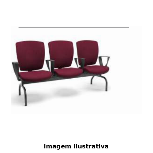 Longarina Plaxmetal Estofada 3 Lugares Altrix - Portal de Adesões