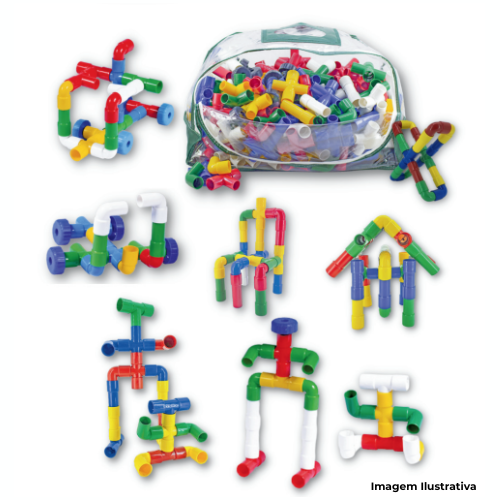 Brinquedo Conjunto de Encaixe Tubetes 300 Peças - Portal de Adesões