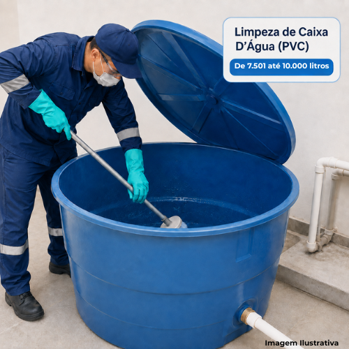 Serviço de Limpeza de Caixa D’Água (PVC) – De 7.501 até 10.000 litros - Portal de Adesões