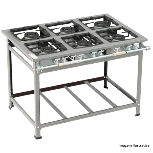 Fogão Itajobi INOX 16003I2 + 2x Forno Itajobi 48L Tampa Inox 9008