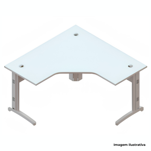 Mesa De Trabalho Angular Genius 135X60X135x60x74cm 781414 - Portal de Adesões