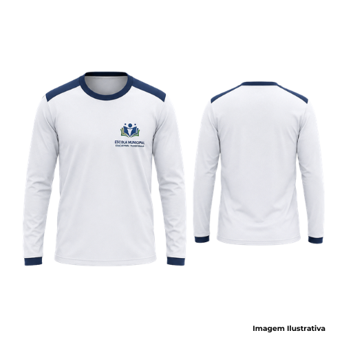 Camiseta Manga Longa Básica Uniforme Escolar - Portal de Adesões